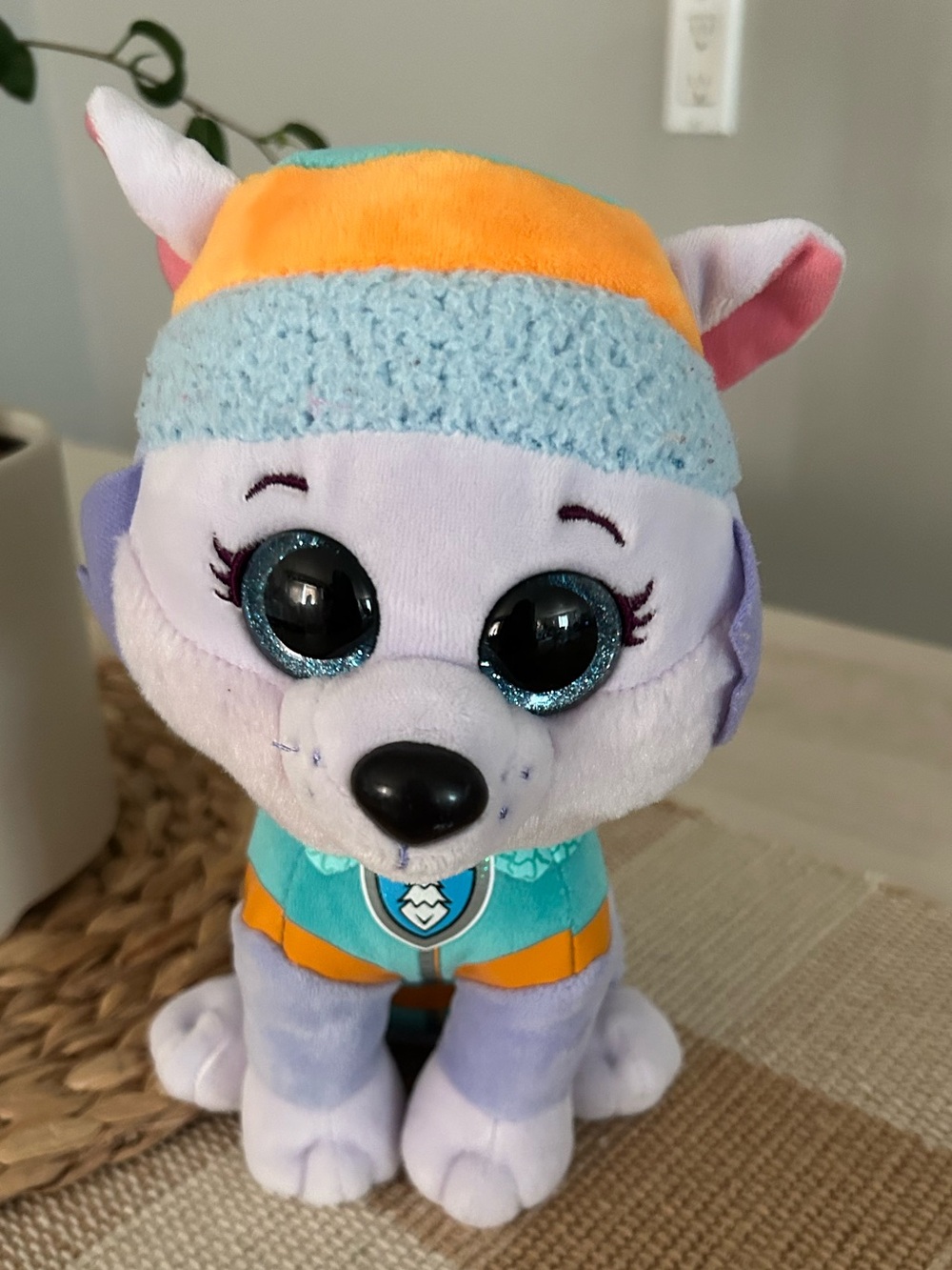 Ty Everest Paw Patrol Stuffed Animal in Light Purple, Teal, Orange